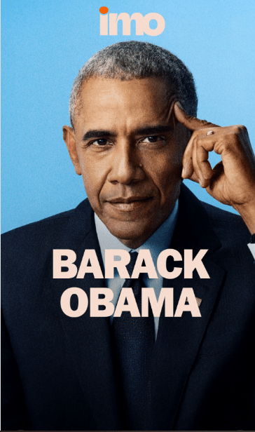 Barack Obama in an IMO podcast cover photo, Photo Credit: michelleobama/Instagram