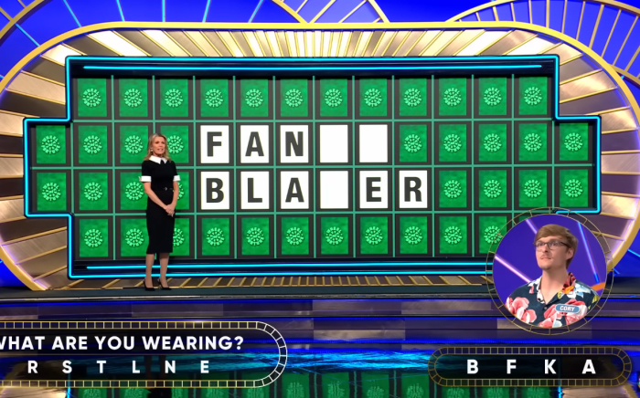 Show hostess Vanna White in a 'Wheel of Fortune' episode, Photo Credit: Wheel of Fortune/Youtube
