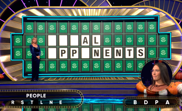 Show hostess Vanna White in a 'Wheel of Fortune' episode, Photo Credit: Wheel of Fortune/Youtube