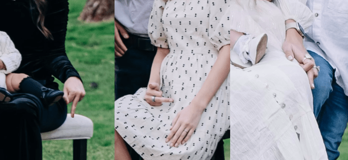 Closeup shots of the family photo which show certain family members showing the camera their middle finger, Photo Credit: amandak_cooper/Instagram