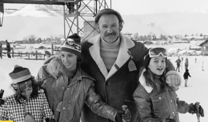 Gene Hackman with his kids, Leslie, Christopher, and Elizabeth, Photo Credit: Entertainment Tonight/Youtube