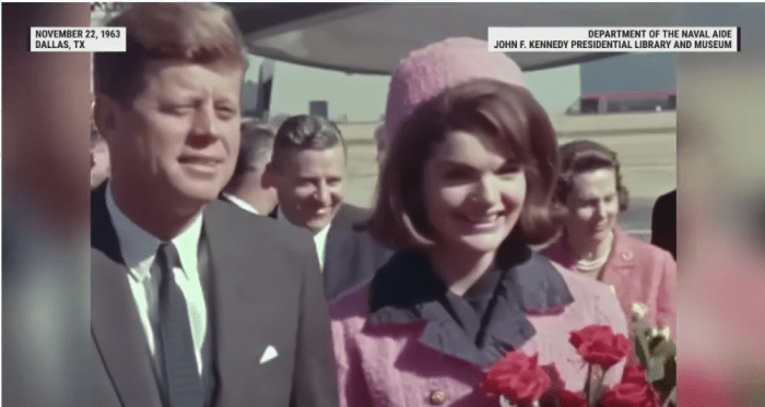 Former President John F. Kennedy and wife Jacqueline Kennedy at the airport, Photo Credit: MSNBC/Youtube