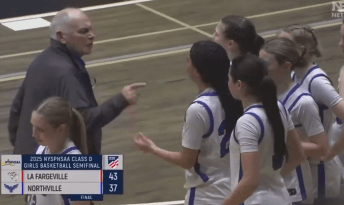 High school basketball coach Jim Zullo confronting his players, Photo Credit: ABC 11/Youtube