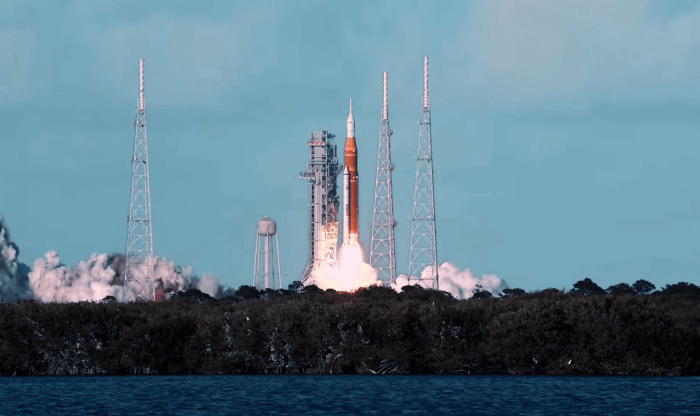 The historic launch of NASA's Artemis II mission from Launch Pad 39B at the Kennedy Space Center in Florida, Photo Credit: The White House/X