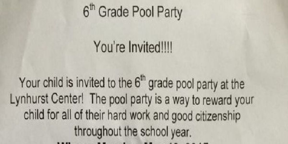 outraged over invitation her child got to pool party how to write a permission slip for a field trip