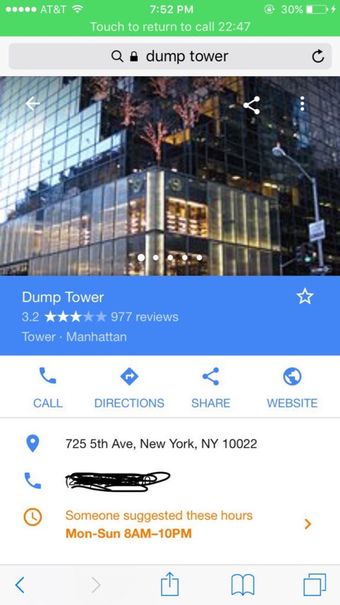 Google Maps Prank Targets Trump Tower, Goes Viral (Photos) - Opposing Views