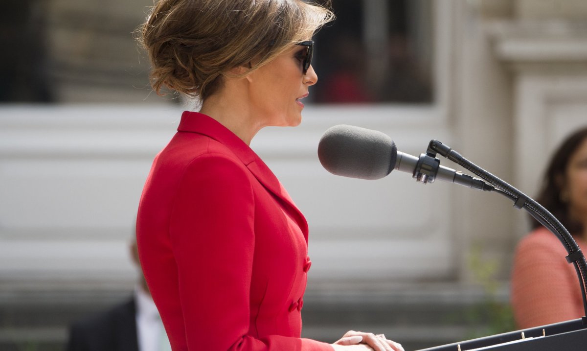 Melania Trump's Speech Overshadowed By Dress Choice (Photos) Promo Image