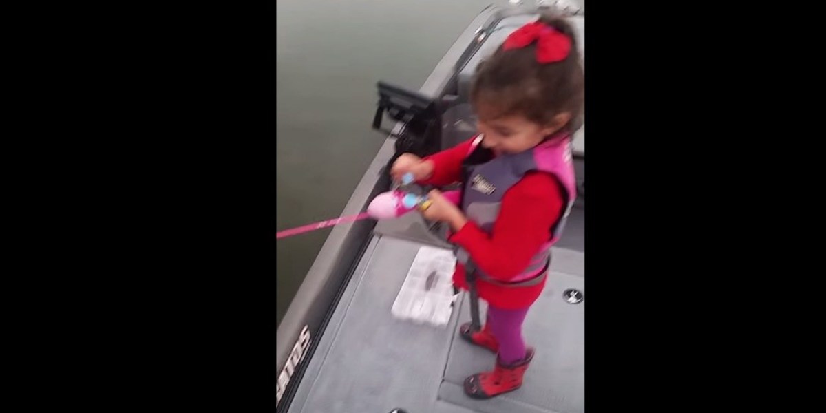Watch This Little Girl Catch A Giant Fish With Barbie