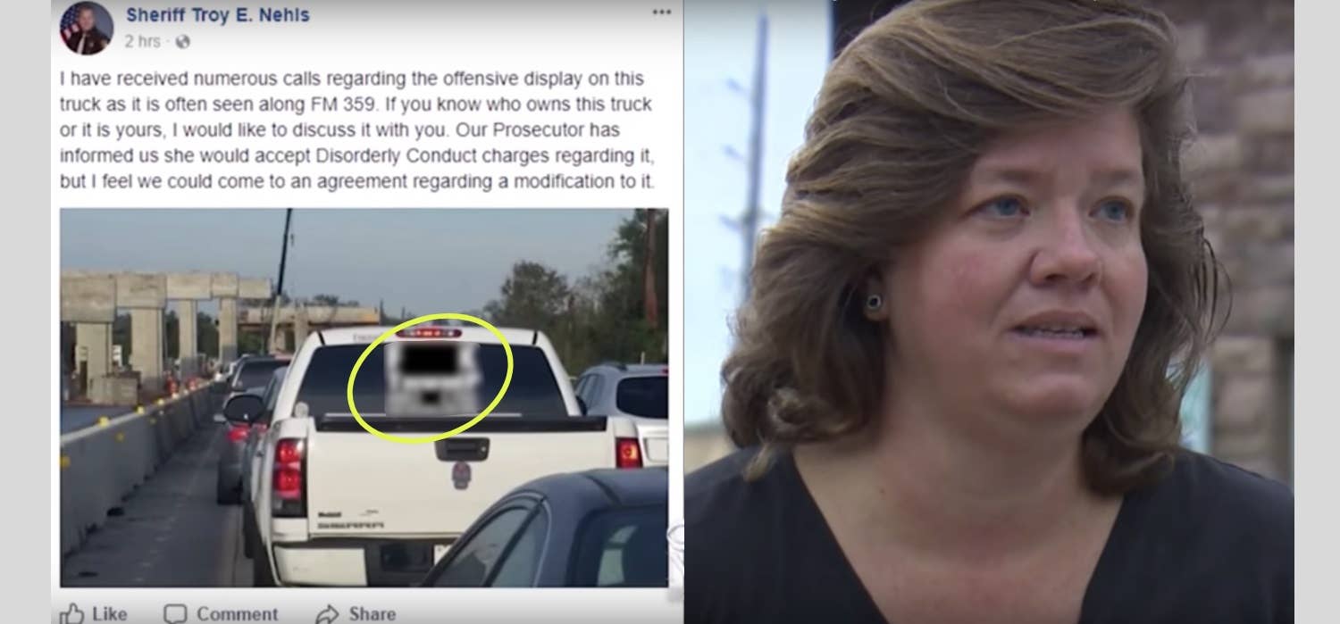 Sheriff Threatens Charges Over Woman's 'Offensive' Sticker On Her Truck - Vimarsana News
