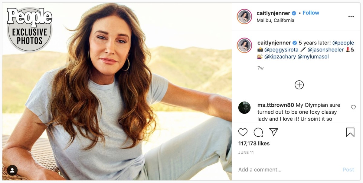 Caitlyn Jenner posing in front of mountain range, Photo Credit: Instagram/Caitlyn Jenner