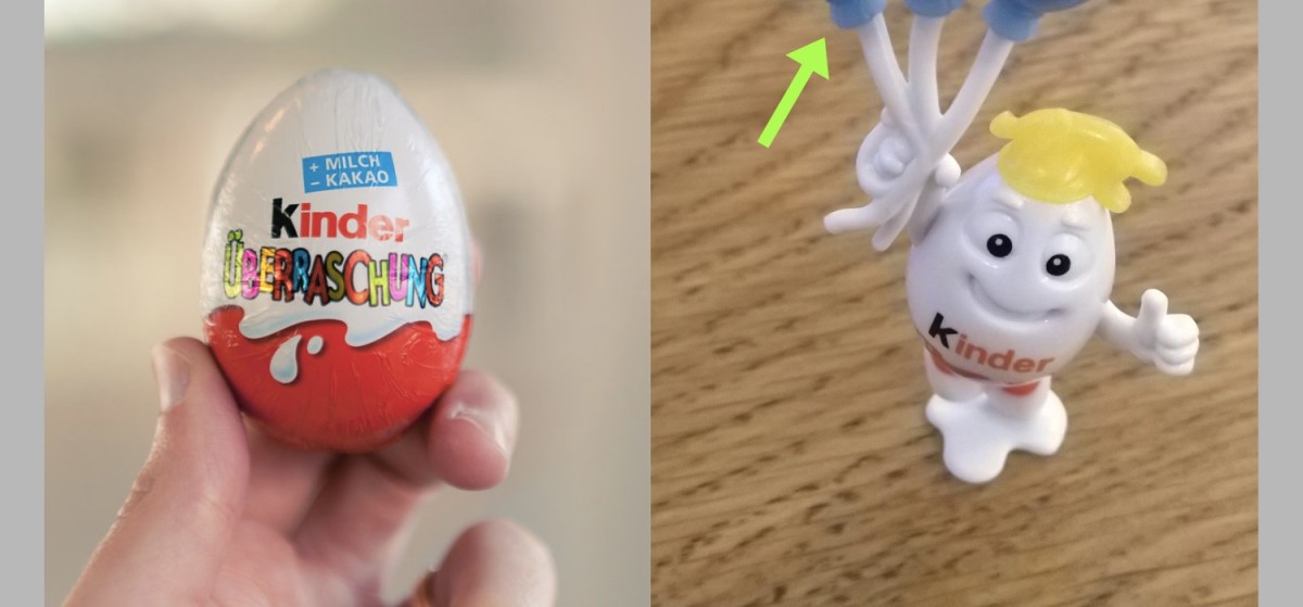 egg shaped candy with toy inside