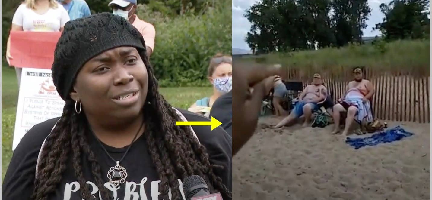 Woman Records Herself Confronting Beachgoers For Displaying 'Controversial' Flag - Vimarsana News