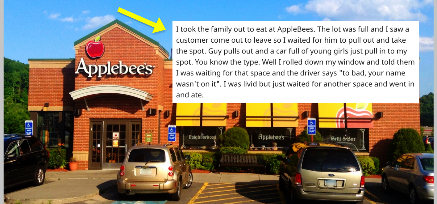 Young Girls Steal Parking Spot Dad Was Waiting For At Applebee's, His Revenge Is Priceless - Vimarsana News