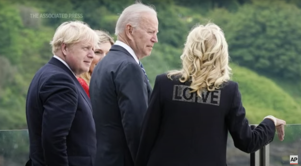 Jill Biden Appears To Make A Dig At Melania Trump By Wearing ‘Love’ Jacket At G7