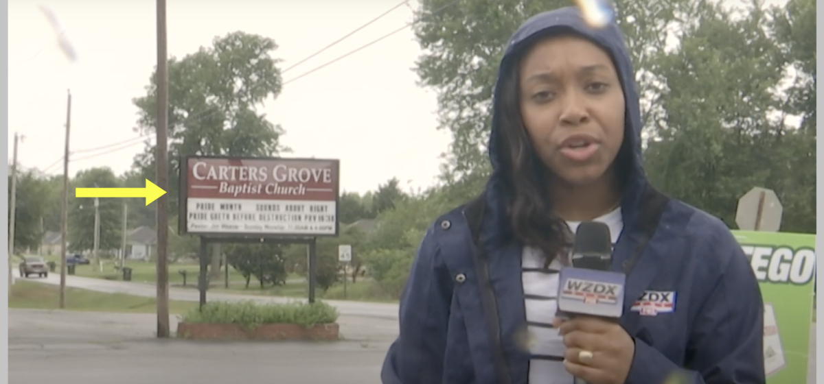 Pastor claims Alabama church sign wasn't meant to offend but disapproves of LGBTQ pride