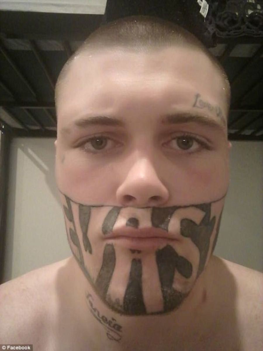 He Can’t Get A Job Because Of His Face Tattoos, What He Looked Like ...