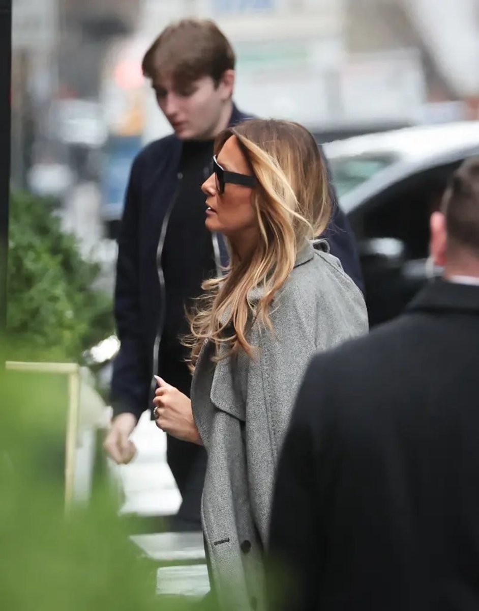 Melania and Barron Trump seen arriving at Trump Tower in New York, Photo Credit: FOMO Feed/Youtube