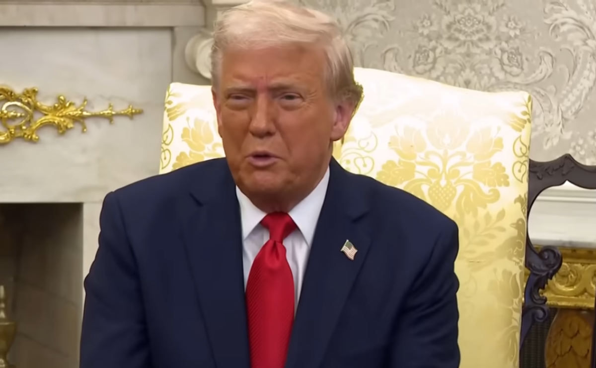 President Trump in a meeting at the Oval Office, Photo Credit: Inside Edition/Youtube
