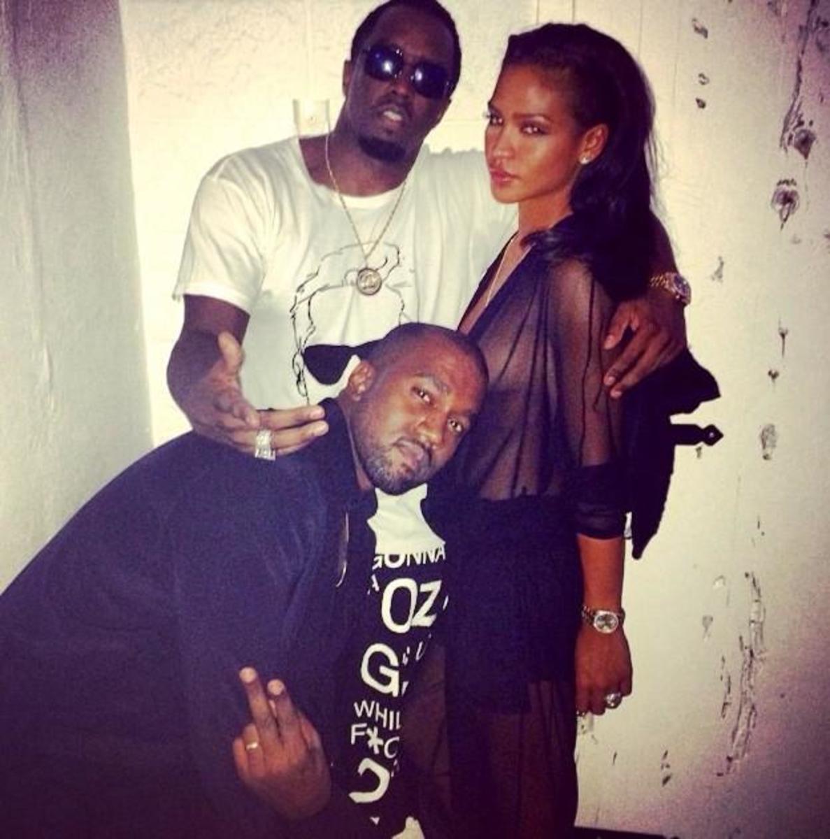 Sean 'Diddy' Combs, Cassie Ventura & Kanye West in Ibiza, Spain, Photo Credit: Olivia Heath/X
