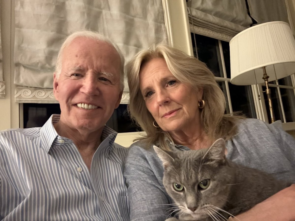 Joe & Jill Biden with their cat, Photo Credit: joebiden/Instagram