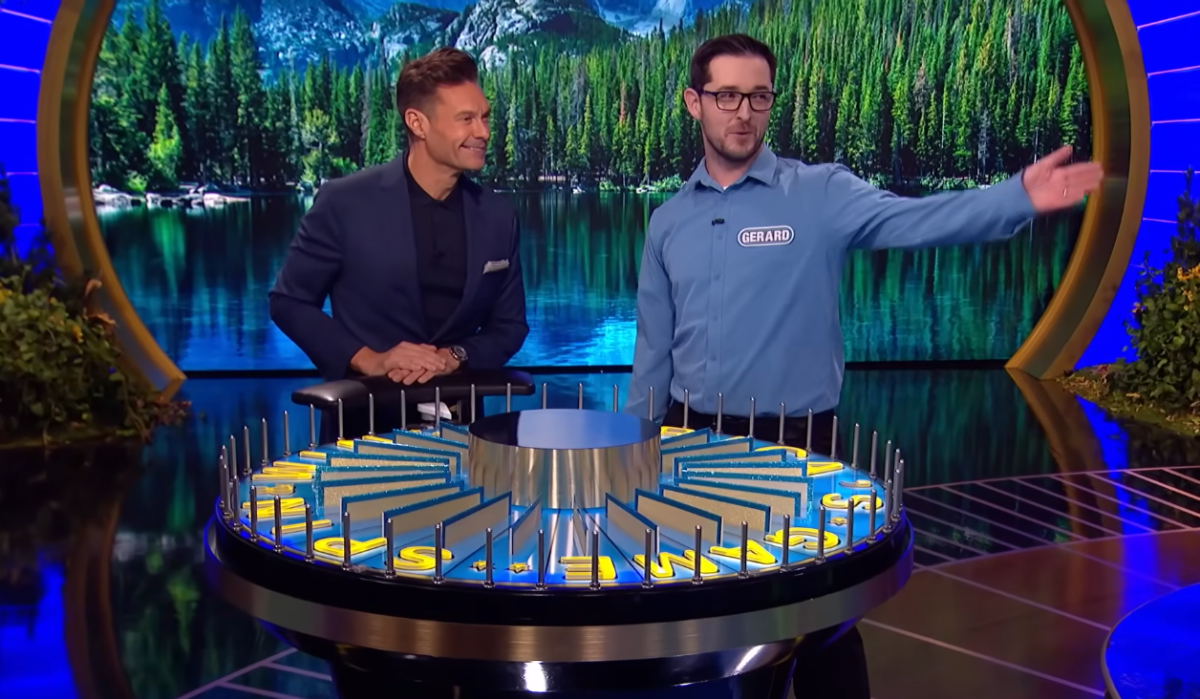 Show host Ryan Seacrest and contestant Gerard Amento in a 'Wheel of Fortune' episode, Photo Credit: Wheel Of Fortune/Youtube