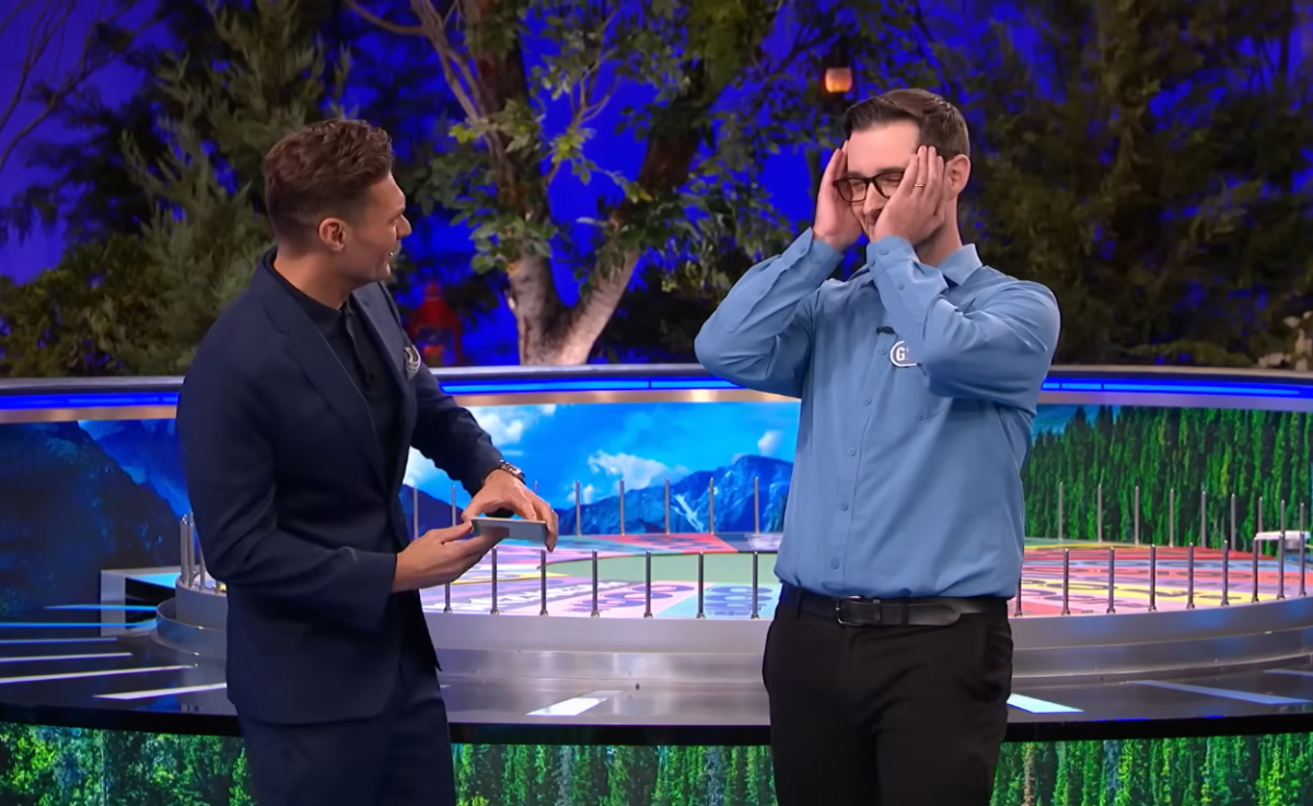 Show host Ryan Seacrest and contestant Gerard Amento in a 'Wheel of Fortune' episode, Photo Credit: Wheel Of Fortune/Youtube