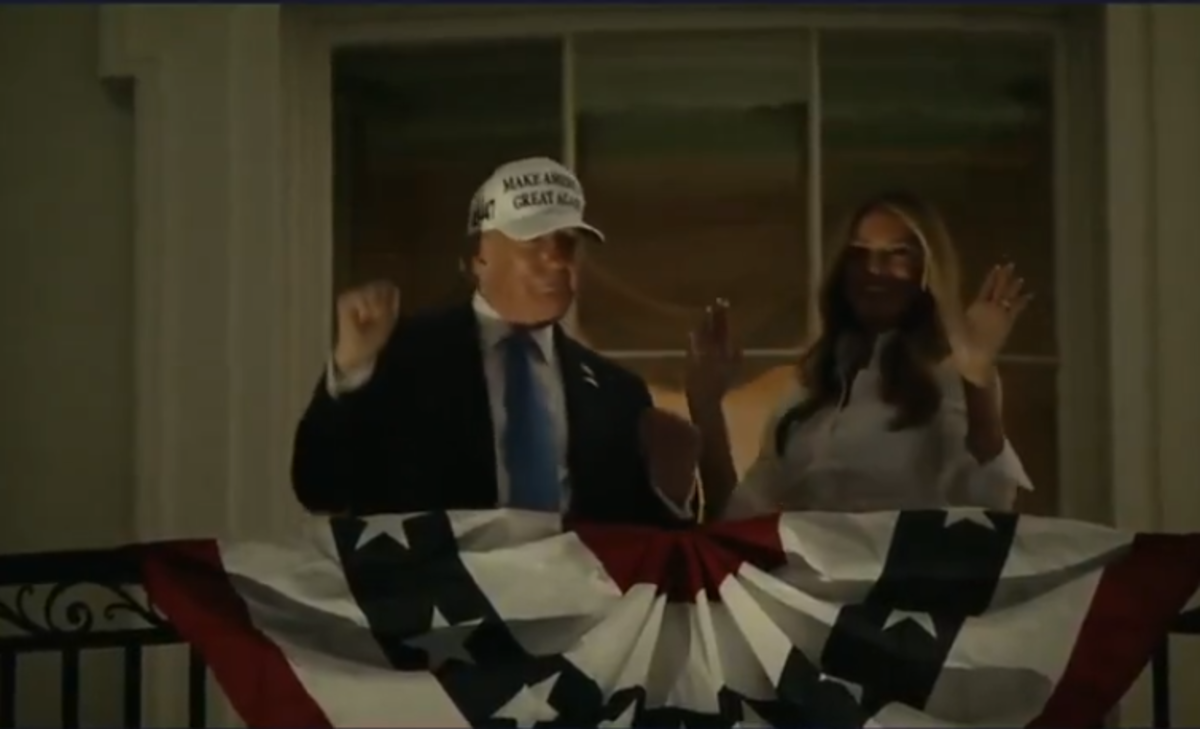 President Donald Trump and First Lady Melania Trump dance on the Truman Balcony, Photo Credit: The White House/X