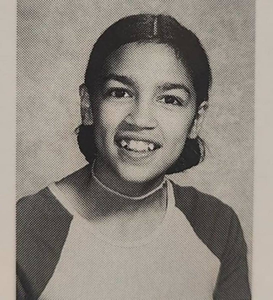 Alexandria Ocasio-Cortez' yearbook photo, Photo Credit: Thin Blue Line Strong/Facebook