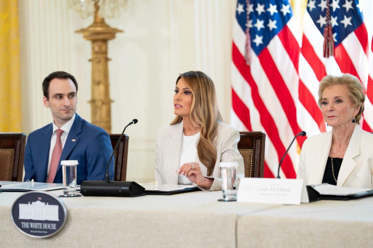 US First Lady Melania Trump during a meeting of the White House Task Force on Artificial Intelligence Education, Photo Credit: Office of the First Lady/X