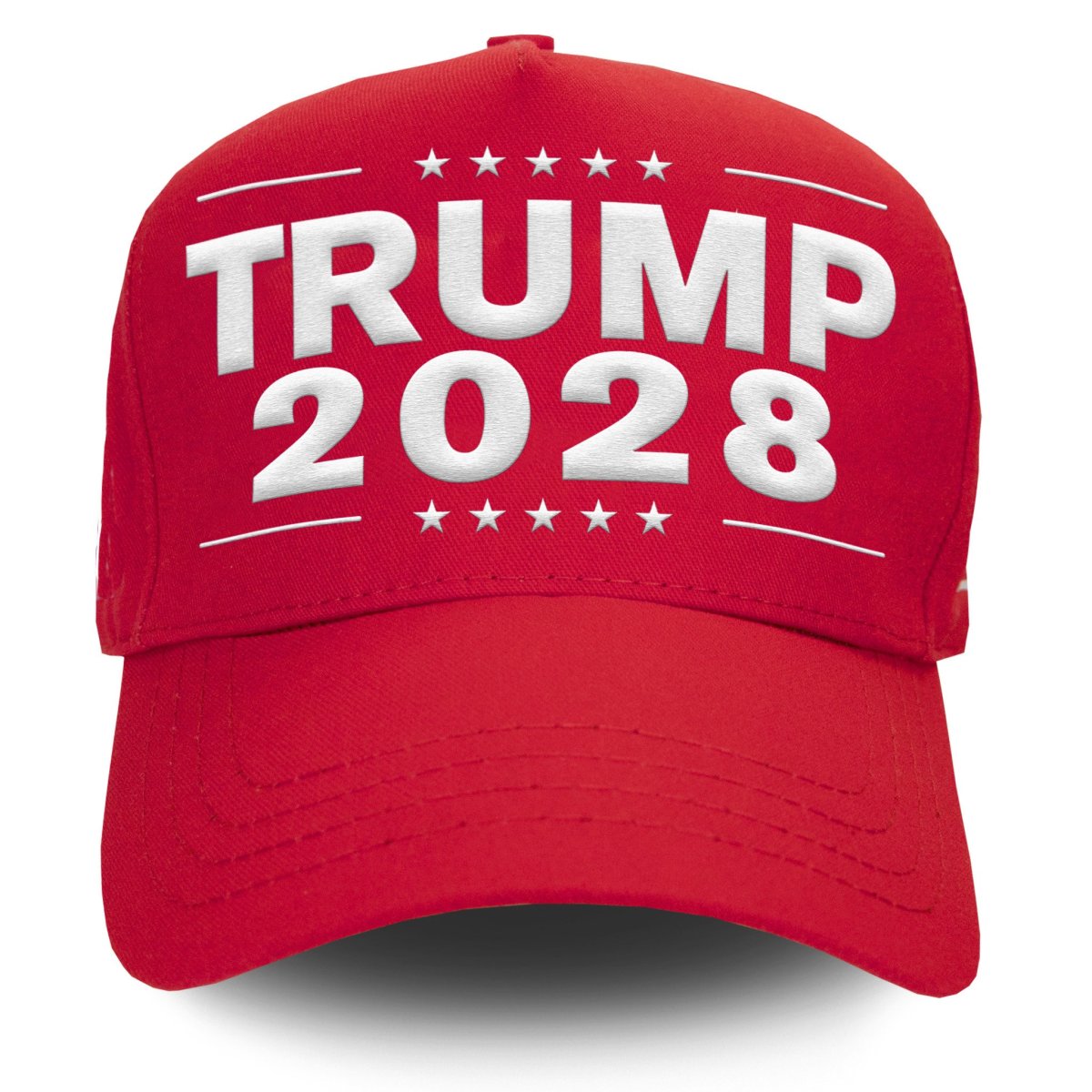 A red hat with Trump 2028 design, Photo Credit: Politics & Poll Tracker/X