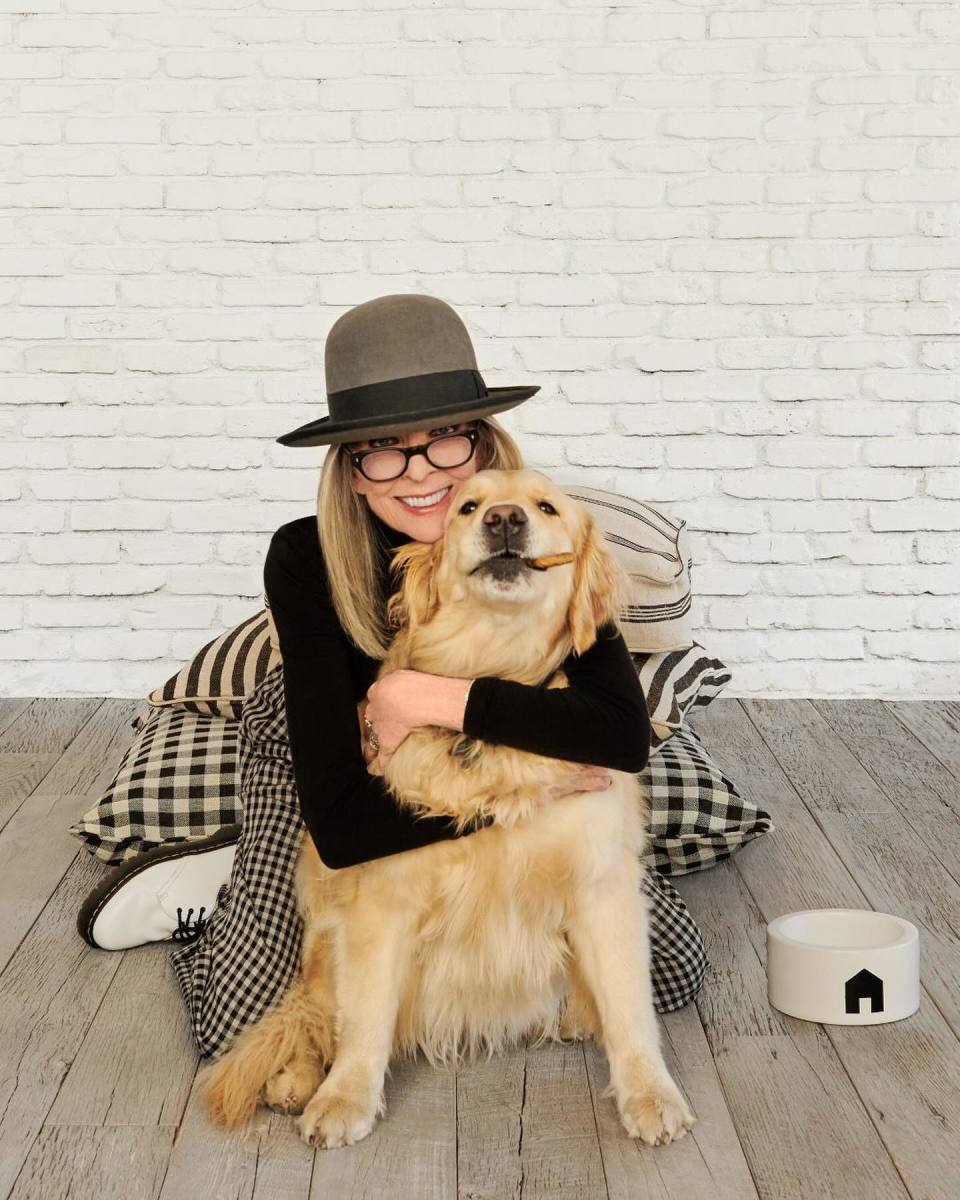 Diane Keaton with her dog Reggie celebrating National Dog Day, Photo Credit: diane_keaton/Instagram