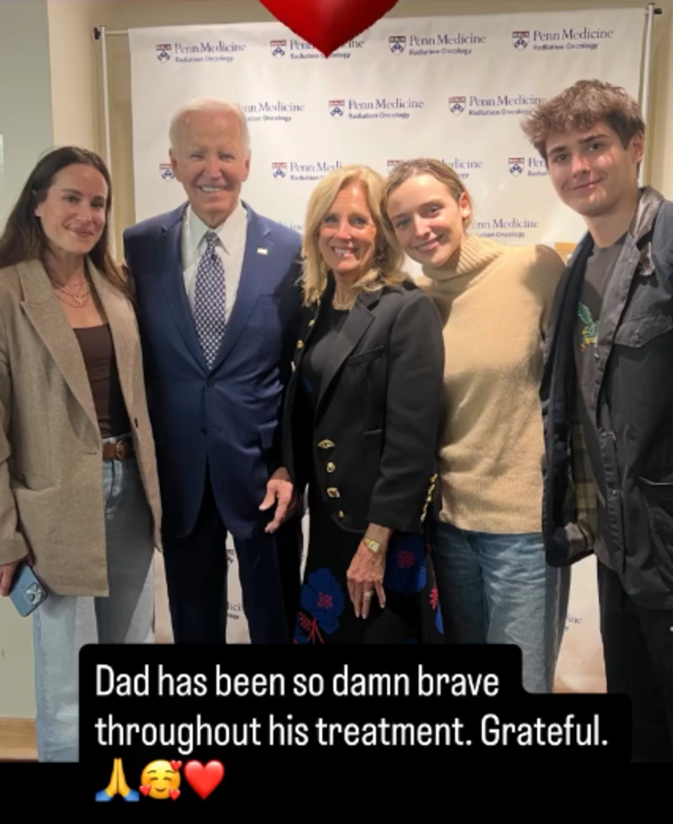 Joe Biden with his family after he completed radiation treatment, Photo Credit: Chris D. Jackson/X