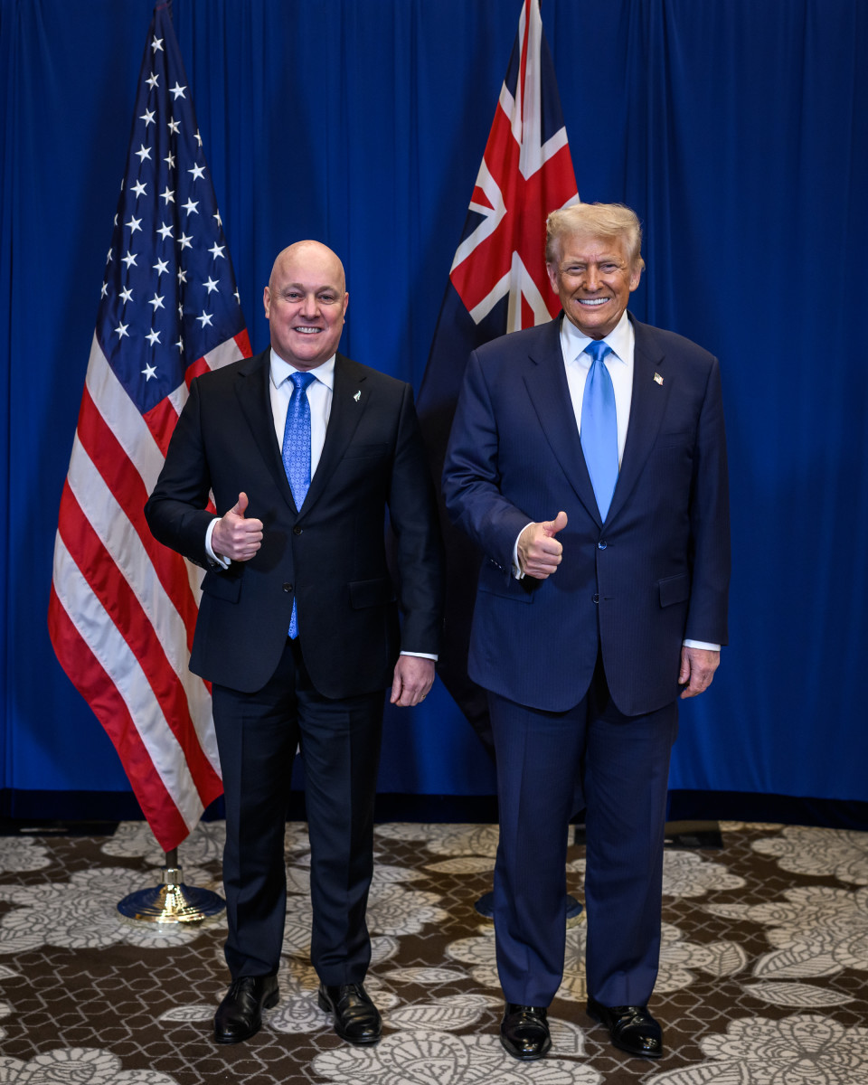 President Donald J. Trump meets with New Zealand Prime Minister Christopher Luxon at the APEC summit in South Korea, Photo Credit: The White House/X