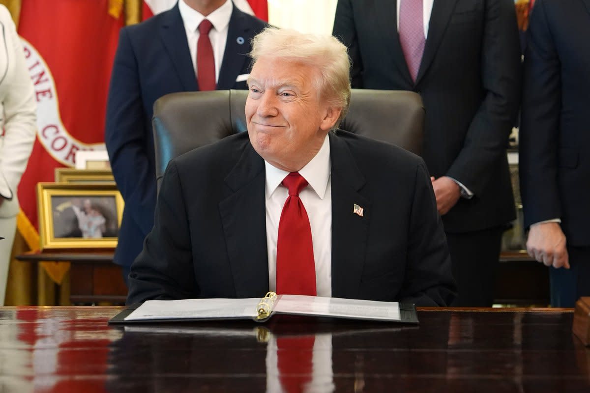 US President Donald Trump at a White House press conference making an announcement, Photo Credit: TheCommonVoice/X