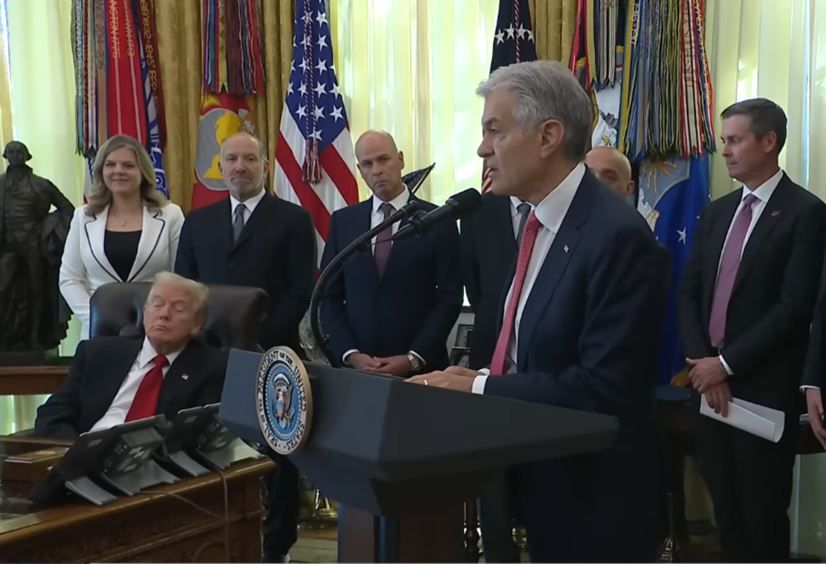 US President Donald Trump allegedly dozing off at a White House press conference, Photo Credit: The White House/X