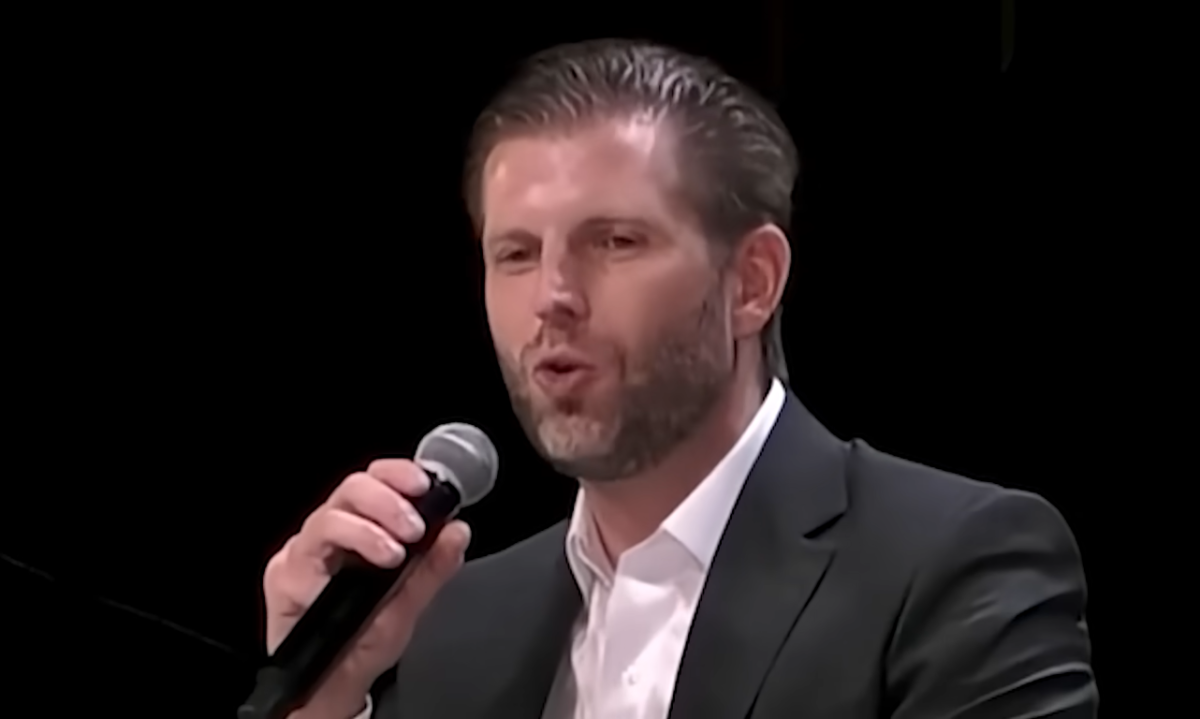 Eric Trump speaking to podcast host Megyn Kelly during an interview, Photo Credit: New York Post/Youtube