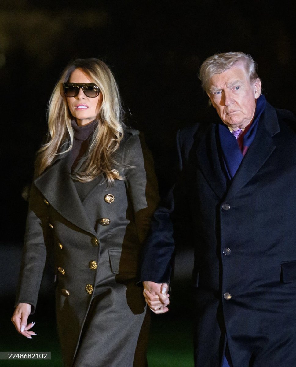 President Donald Trump and Melania Trump walking together back to White House, Photo Credit: FLOTUS Report/X