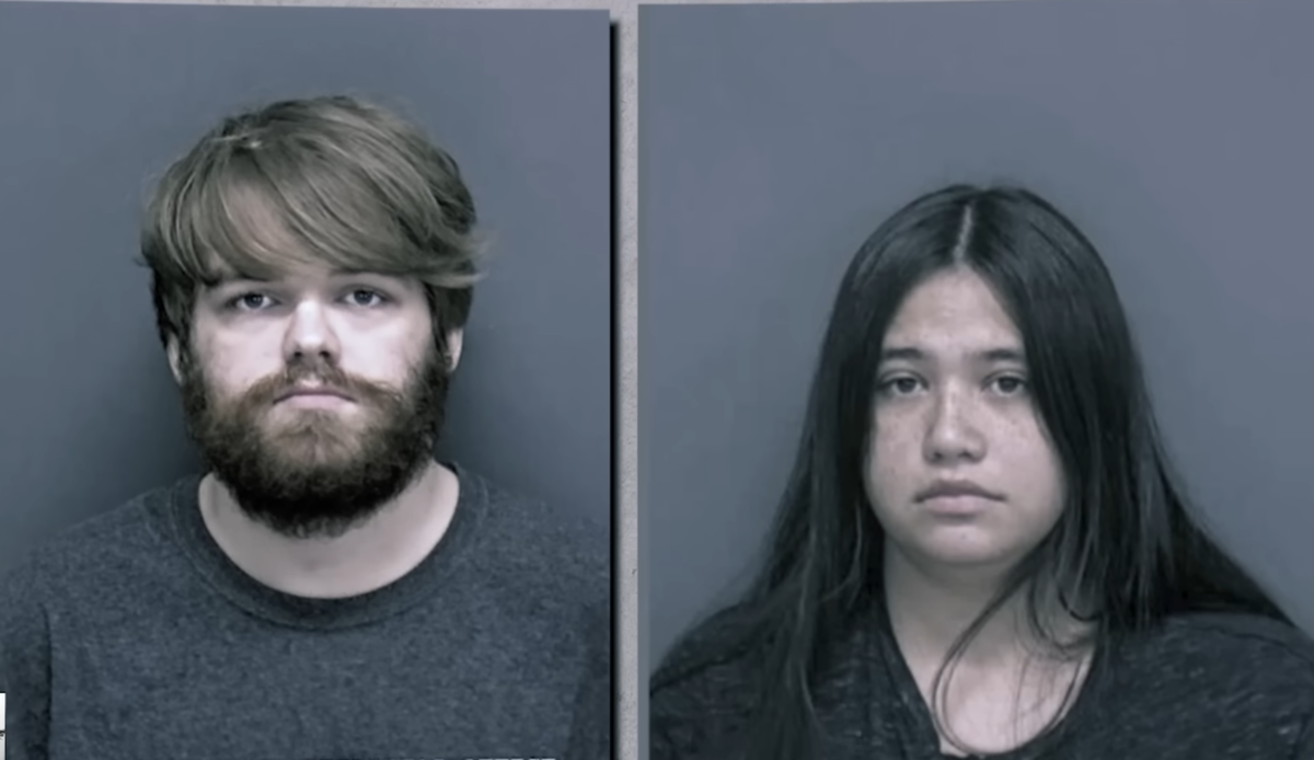Side-by-side Mugshots of the 2-year-old's parents, Photo Credit: Law&Crime Network/Youtube