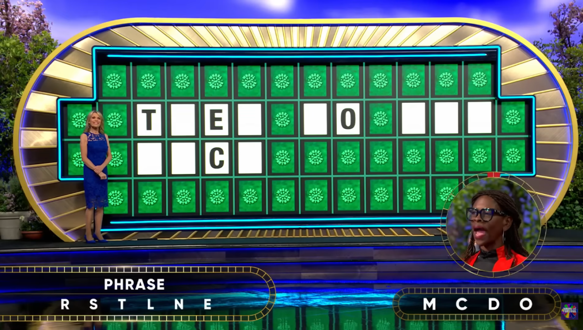 Contestant Traci Demus-Gamble trying to guess a puzzle, Photo Credit: Wheel of Fortune/Youtube