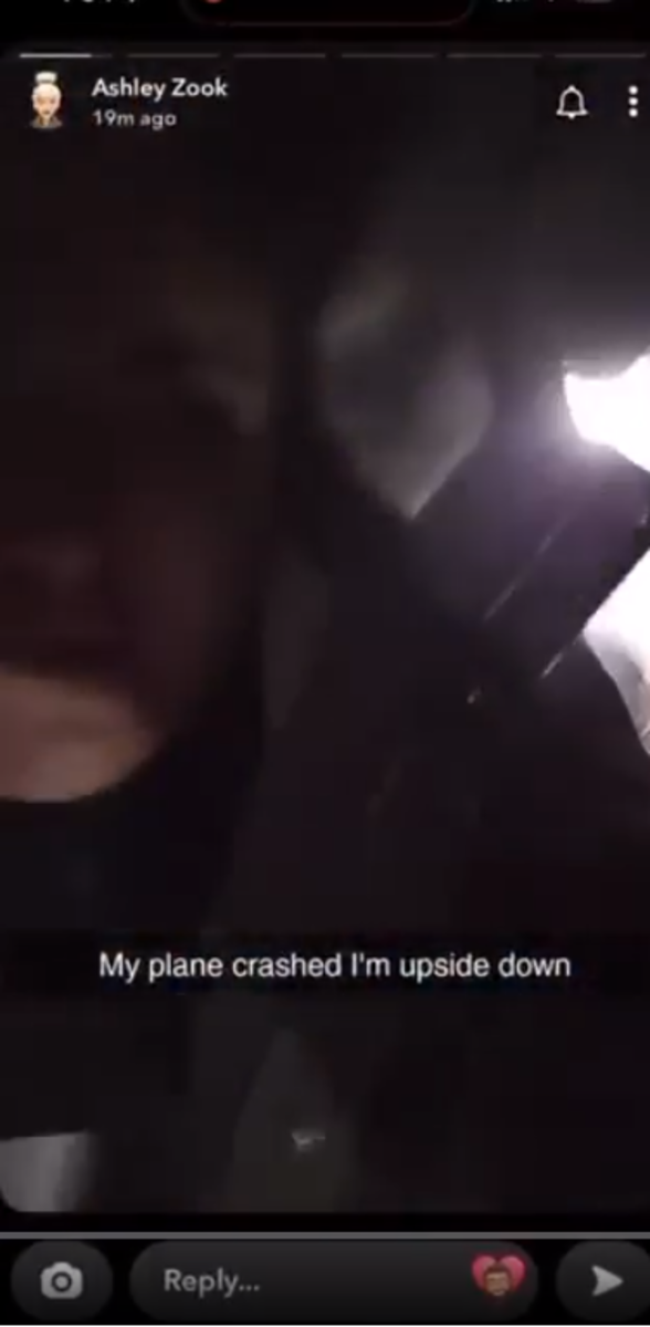 A Delta Flight 4819 passenger filmed herself still strapped into her seat after the crash, Photo Credit: PrivateJetClubs/X