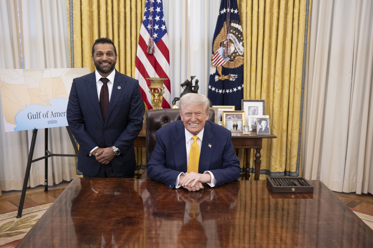 President Donald Trump with FBI Director Kash Patel in the office, Photo Credit: The White House/X