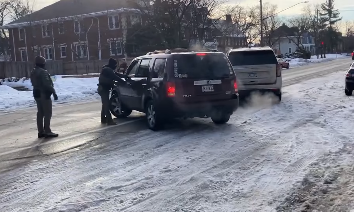 Renee Nicole Good inside her car while encountering ICE agents, Photo Credit: New York Post/Youtube
