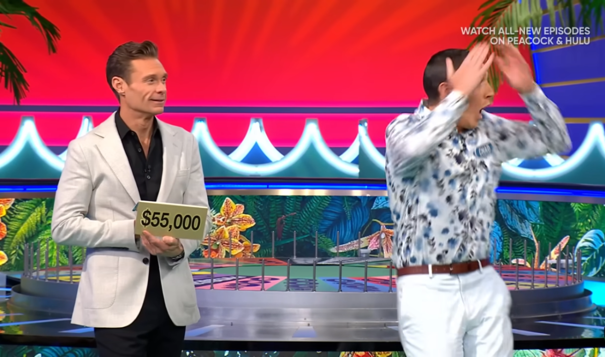 Show host Ryan Seacrest and contestant Chad Hedrick in a 'Wheel of Fortune' episode, Photo Credit: Wheel of Fortune/Youtube