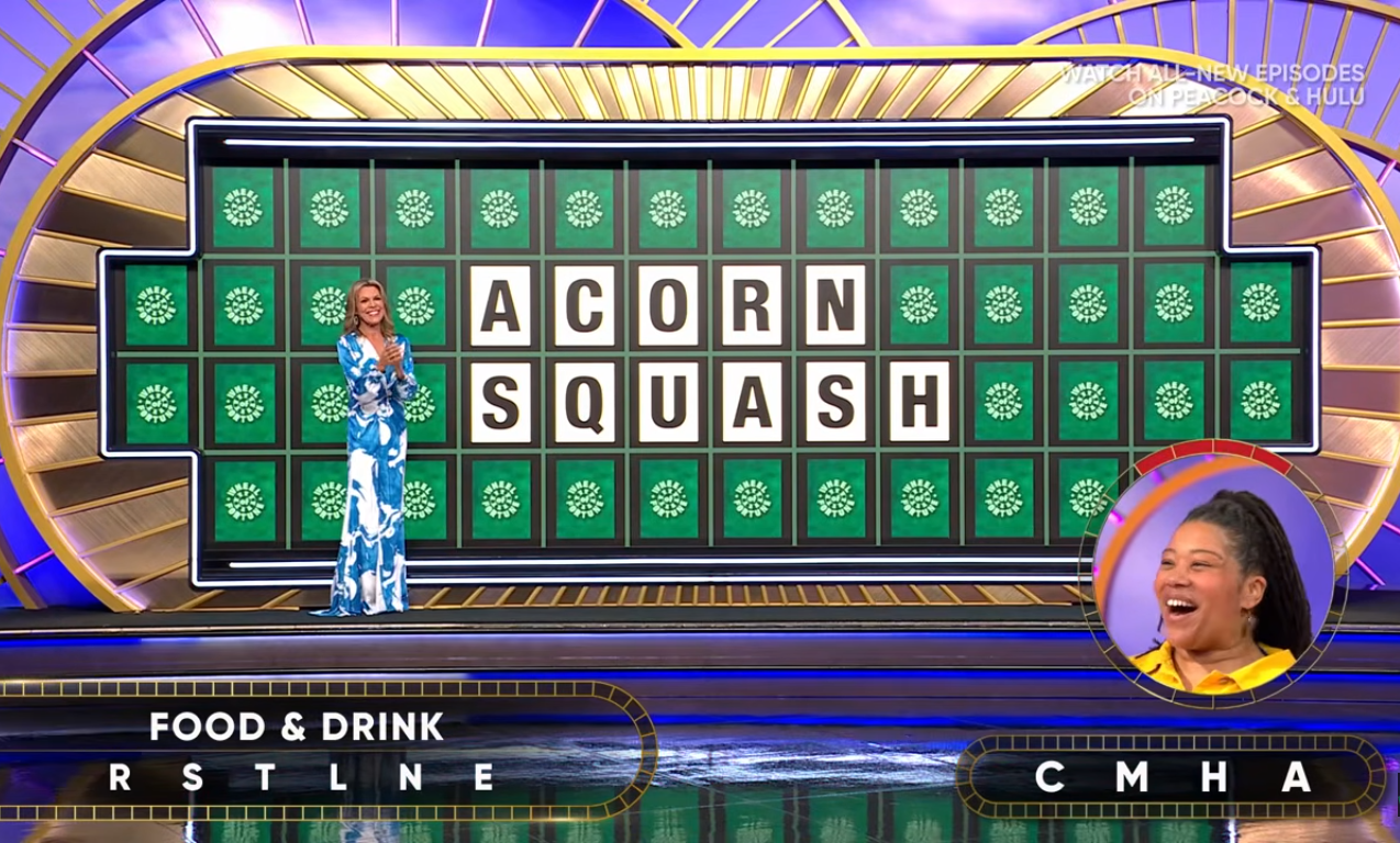 Show hostess Vanna White in a 'Wheel of Fortune' episode, Photo Credit: Wheel of Fortune/Youtube