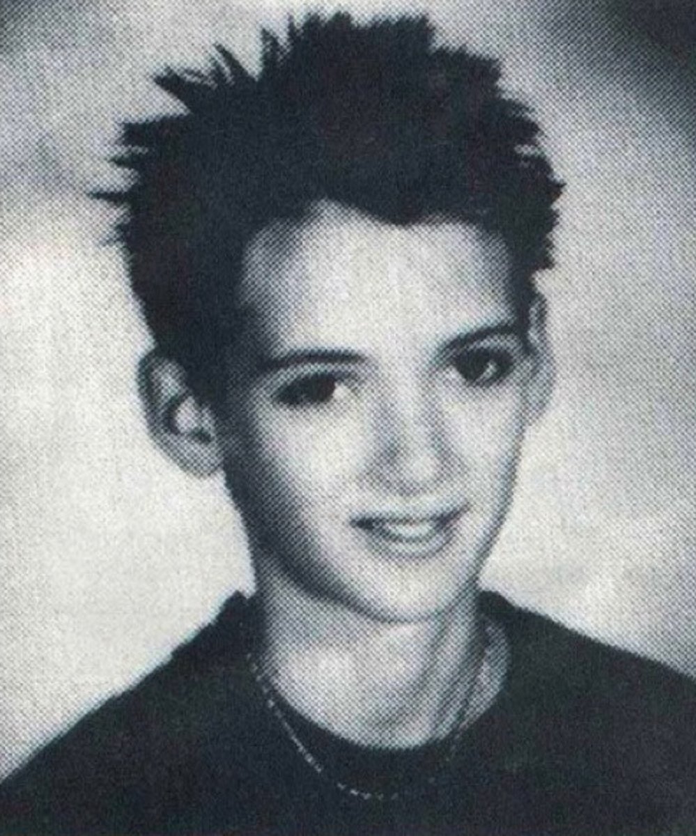 Winona Ryder poses for a school portrait, 1980s, Photo Credit: ourgoldenage/Instagram