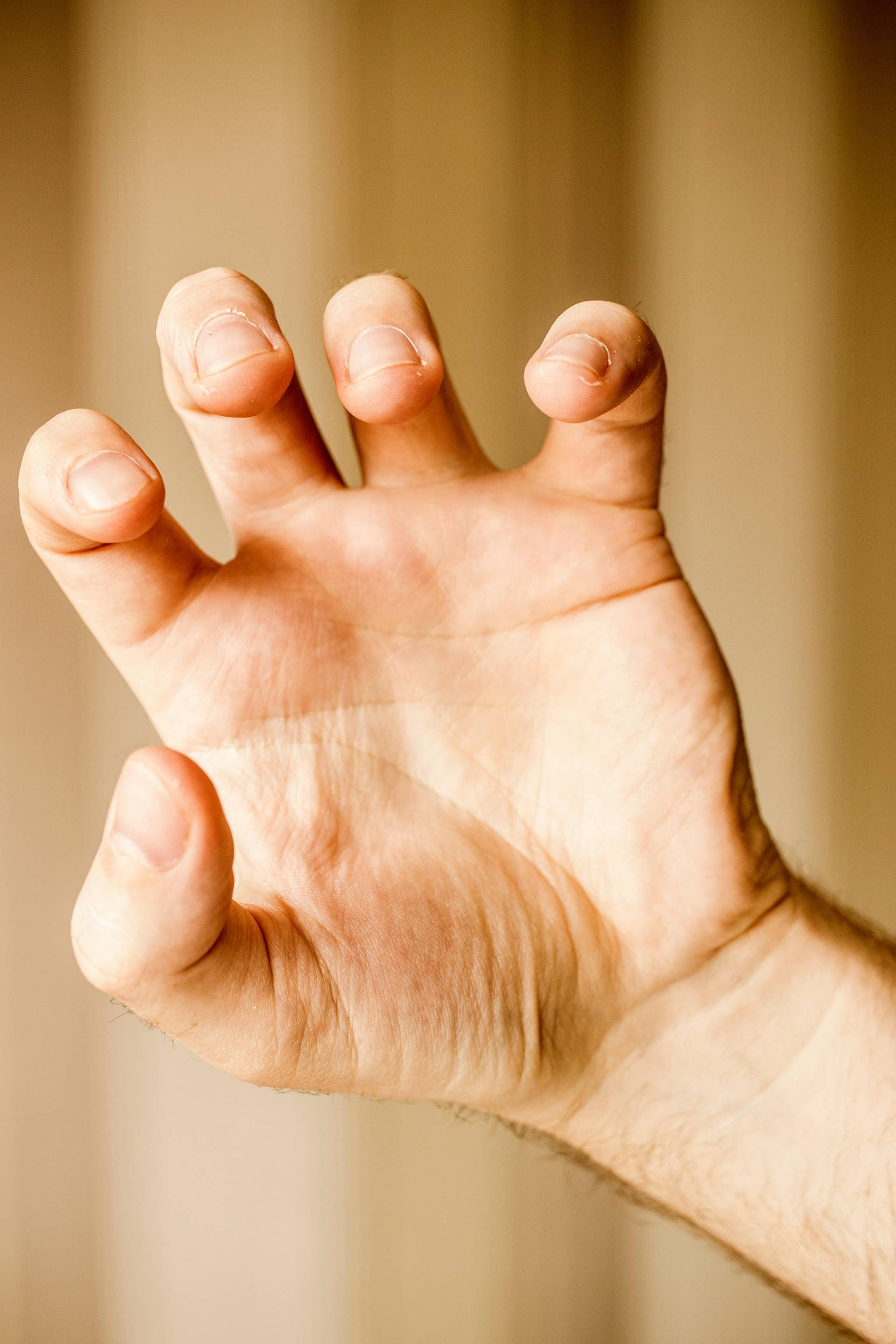 Close up photo of a hand with the fingers bent inward, Photo Credit: Pexels