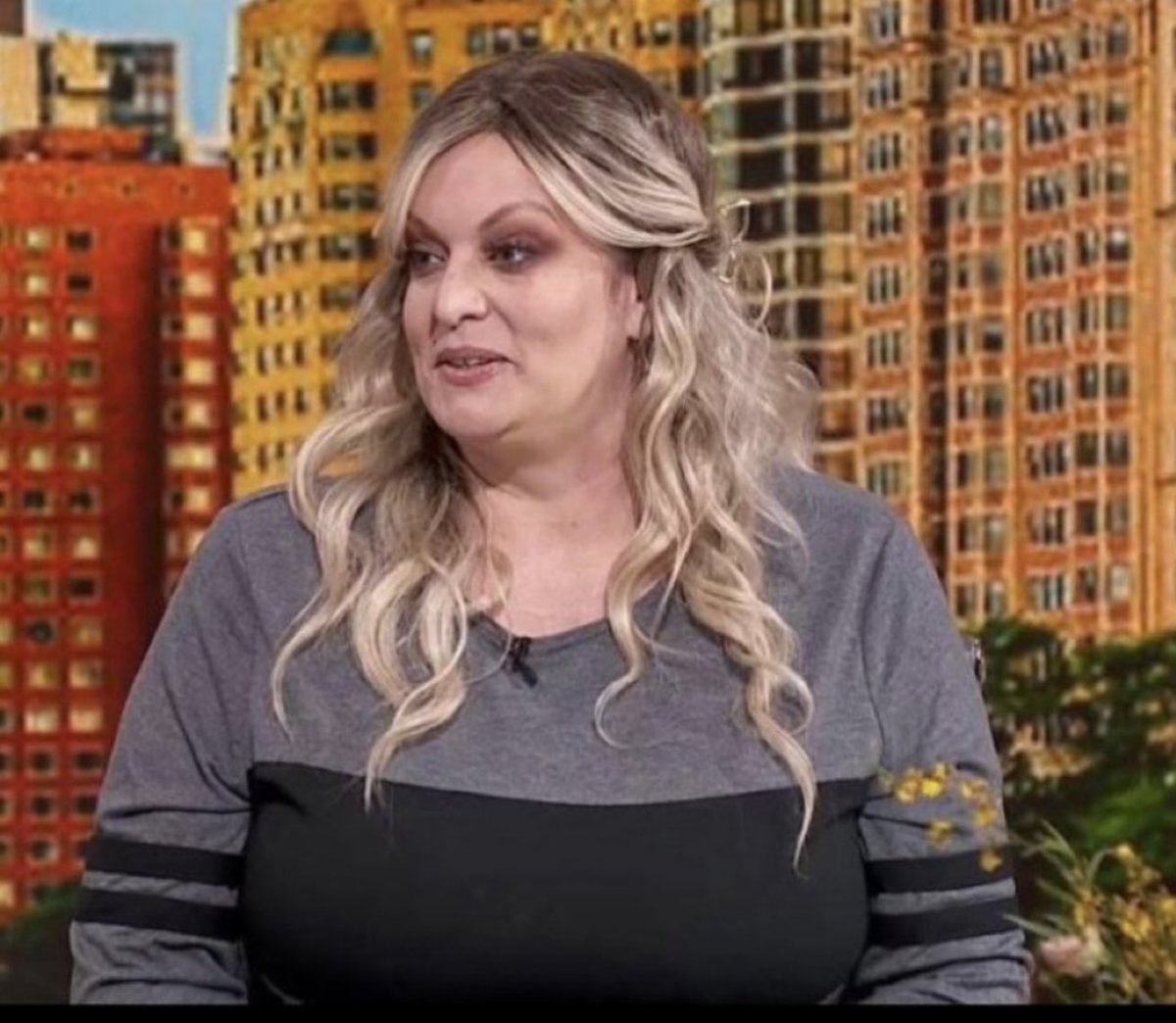 Stormy Daniels during an inverview on WGN News, Photo Credit: Clown World/X