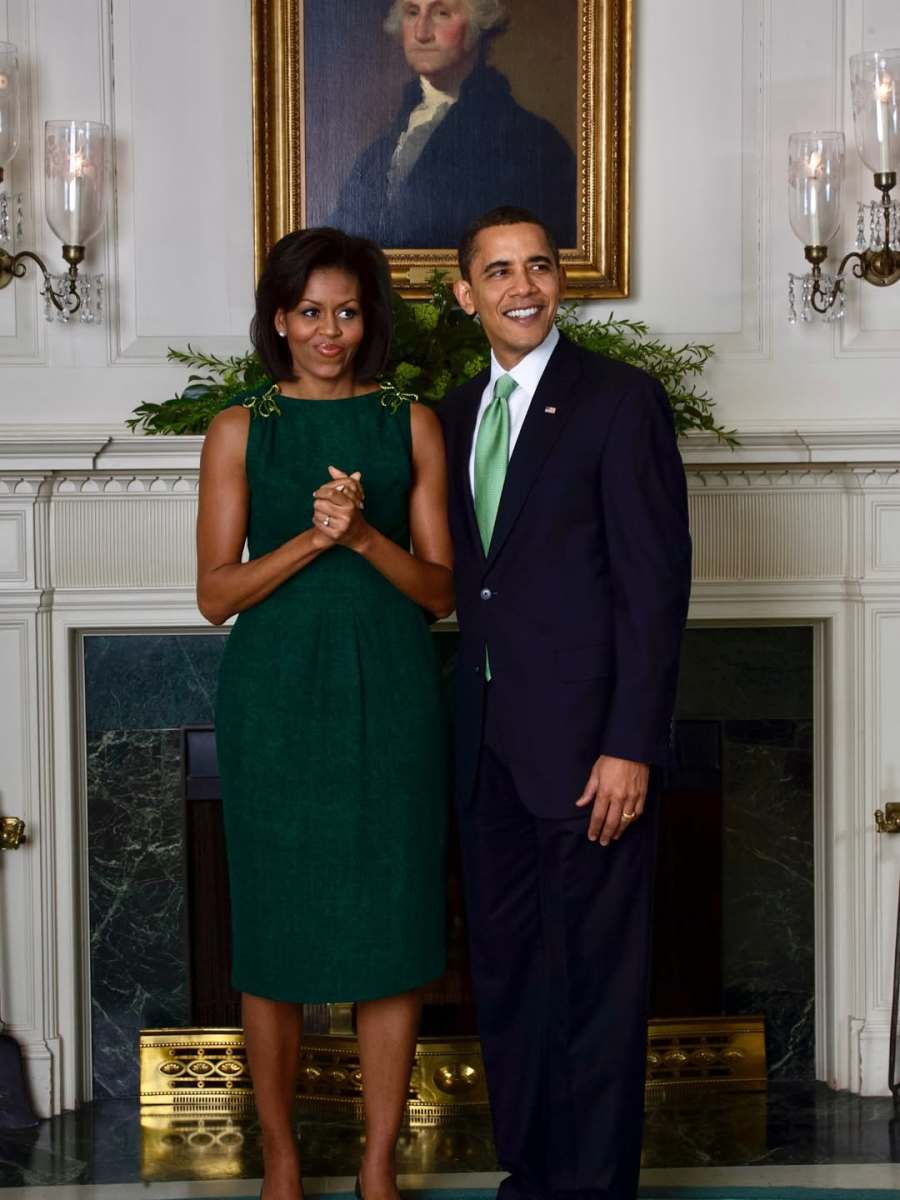 Barack and Michelle Obama celebrating St. Patrick's Day, Photo Credit: barackobama/Instagram
