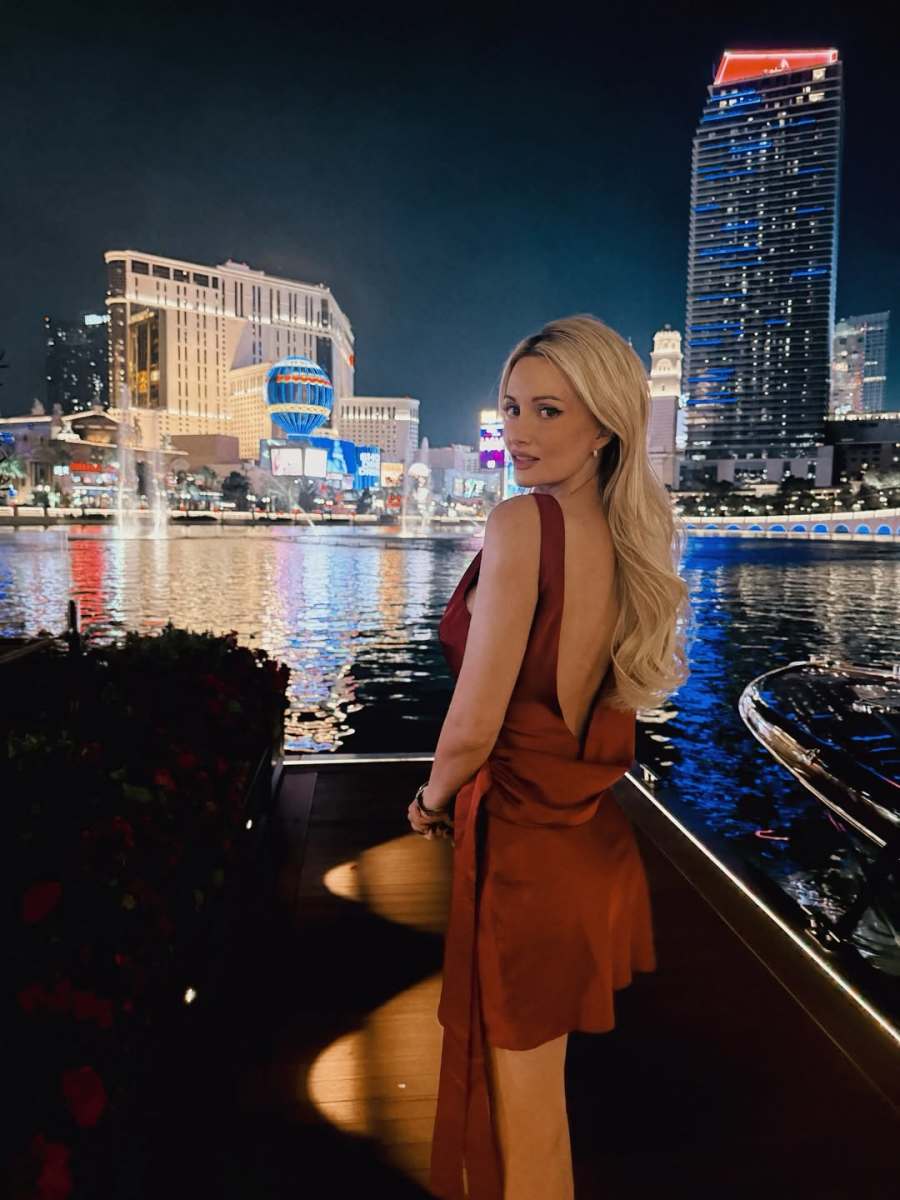 Holly Madisoni with the Las Vegas Strip visible in the background, Photo Credit: hollymadison/Instagram