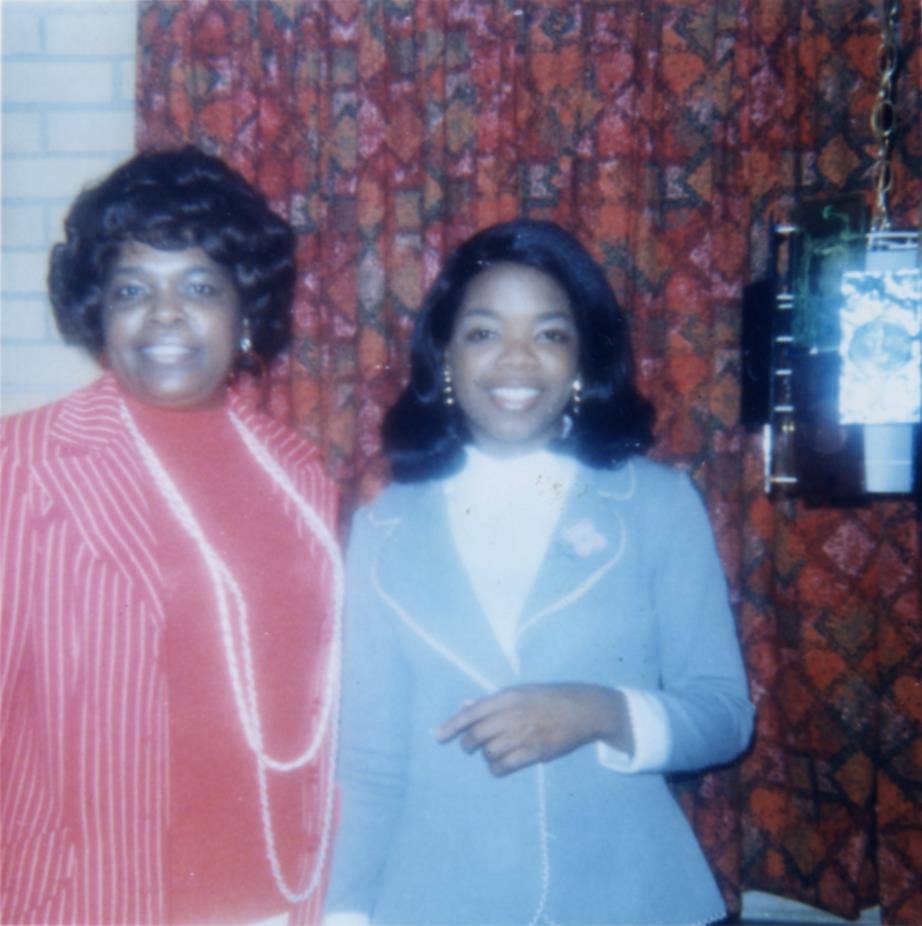 A young Oprah Winfrey with her mother, Vernita Lee, in the late 1970s, Photo Credit: OWN: Oprah Winfrey Network/Facebook